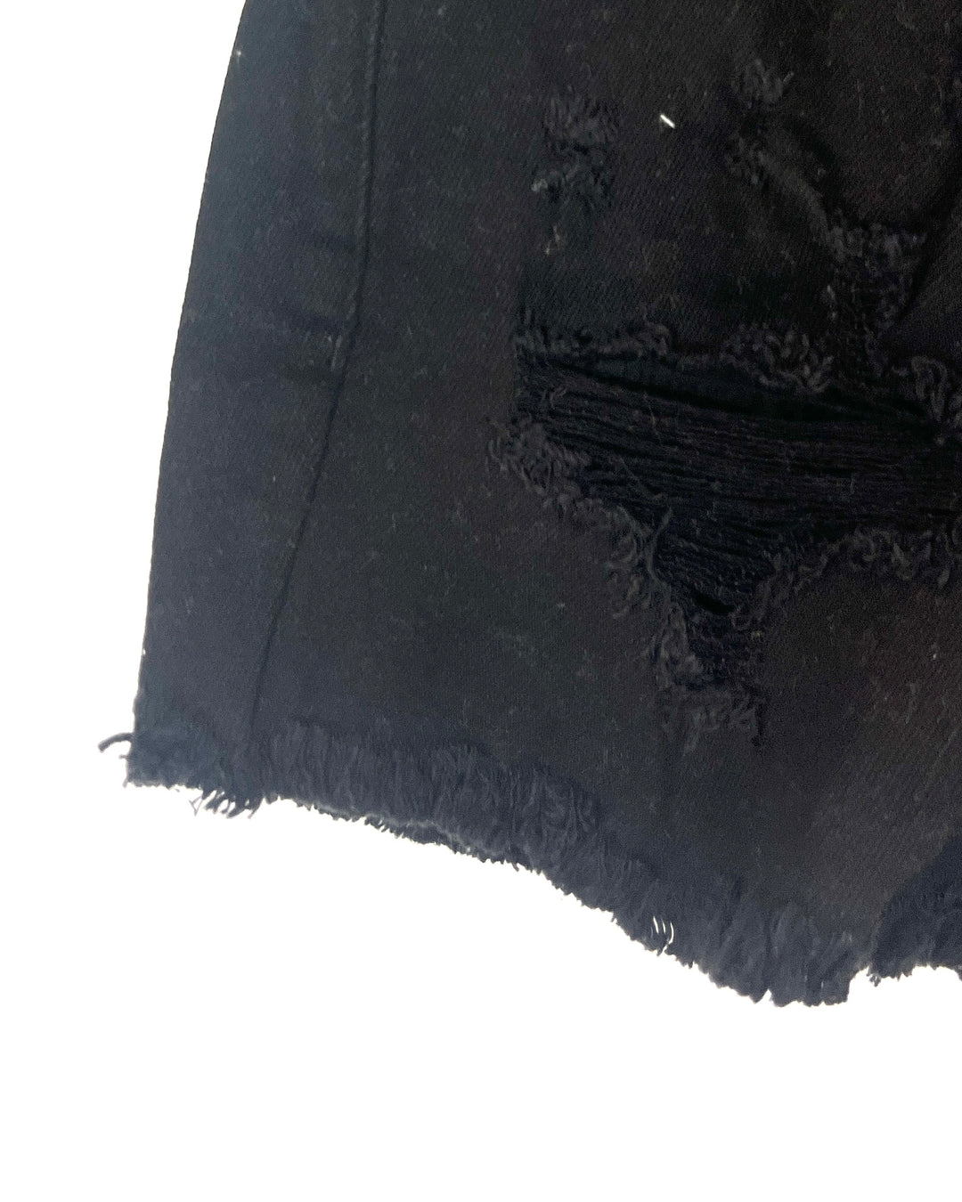 Black Distressed High Rise Shorts - Size 4/6