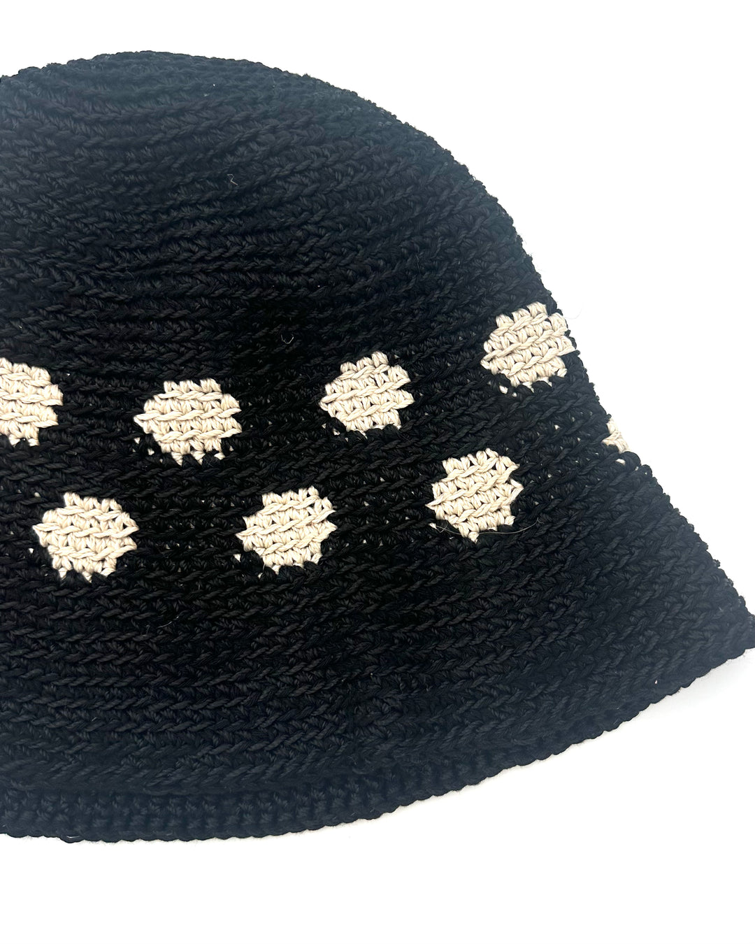 Black Crochet Bucket Hat