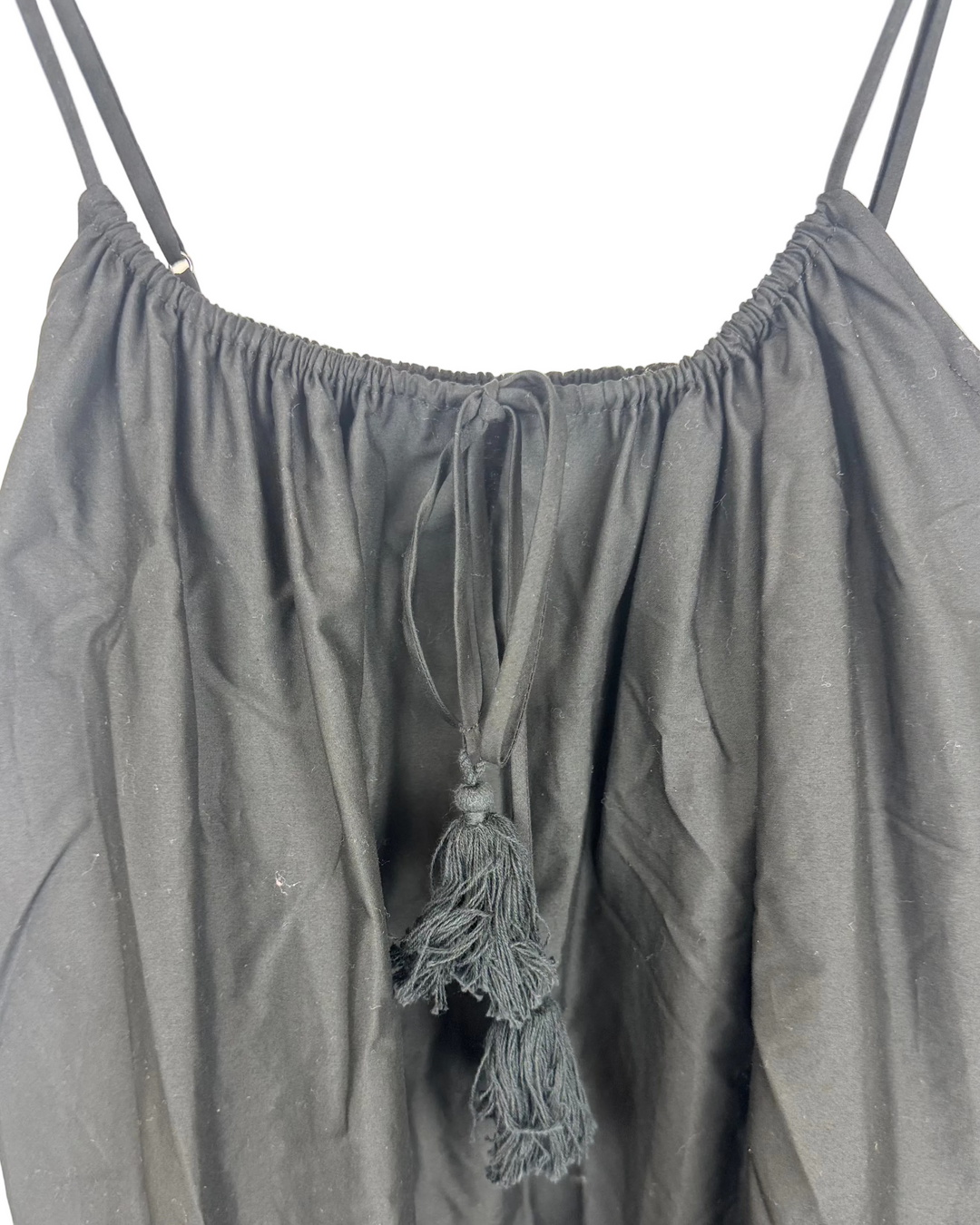 Black Tassel Tie Dress - Size 10/12