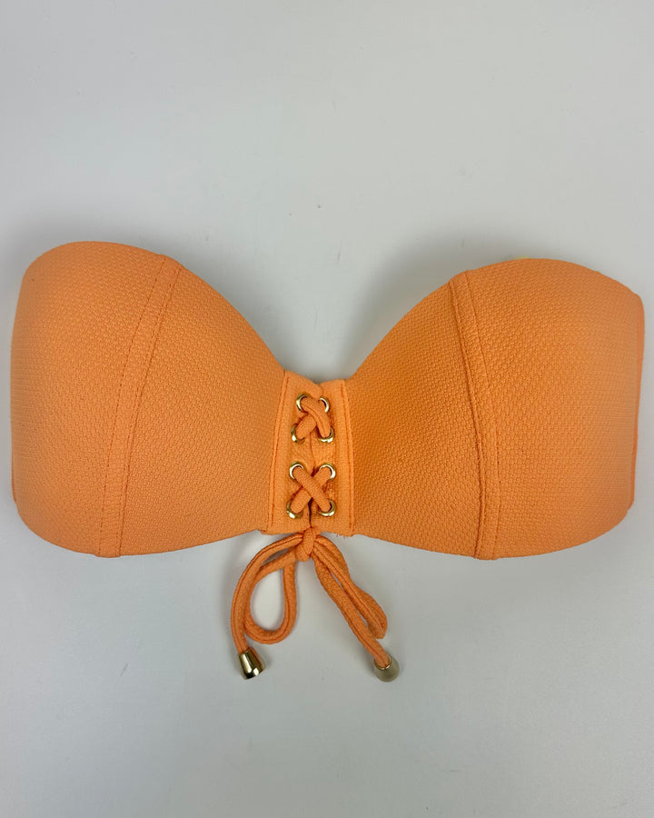 Creamsicle Orange Textured Convertible Bikini Top - S, M, L, XL