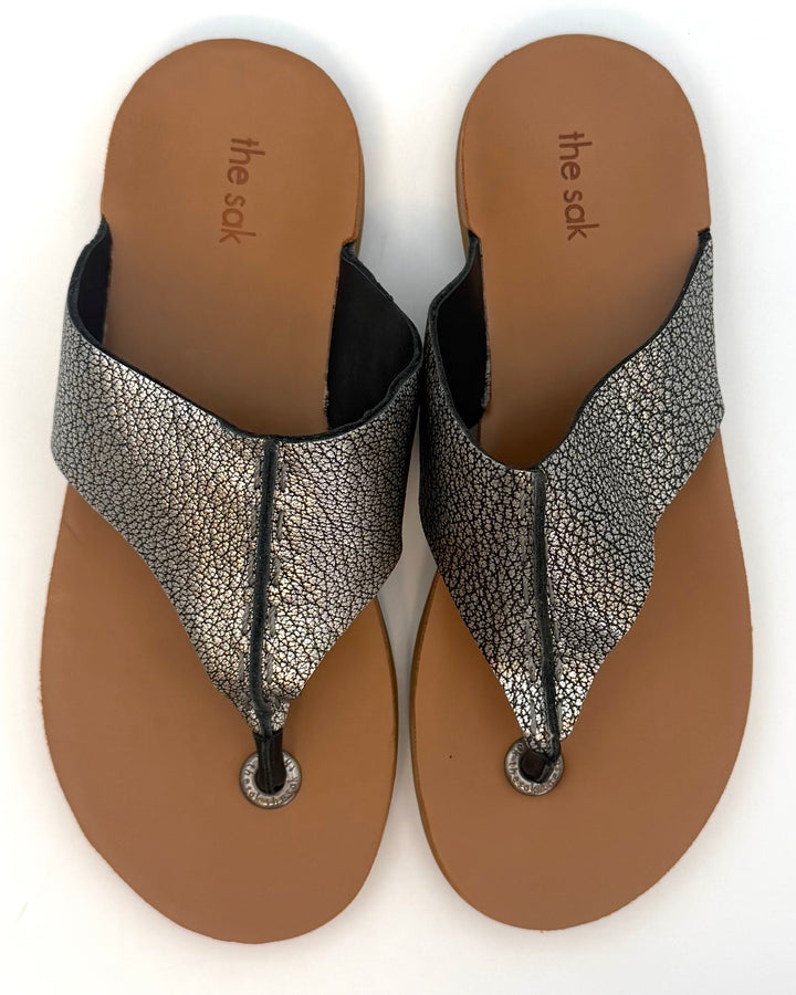 Silver Metallic Sandals - Size 7, 9, 10