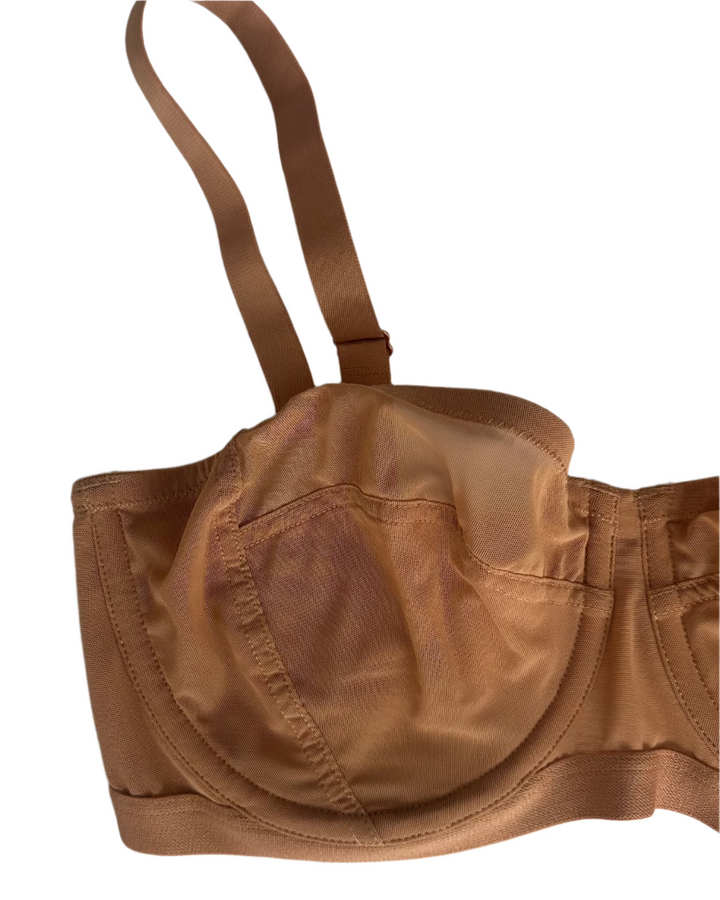 Tan Sheer Underwire Bra - 34D