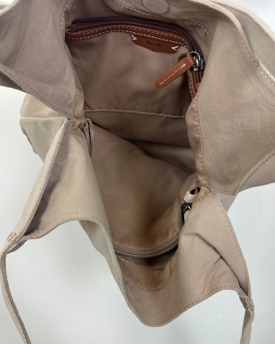 Desert Sand Suede Shoulder Bag