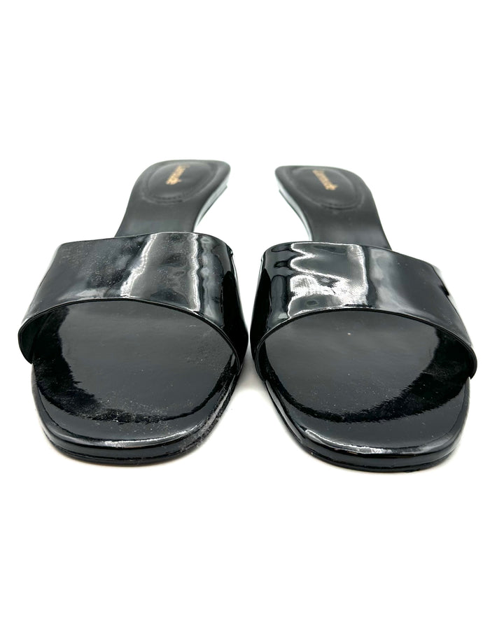 Black Patent Leather Mule - Size 9.5