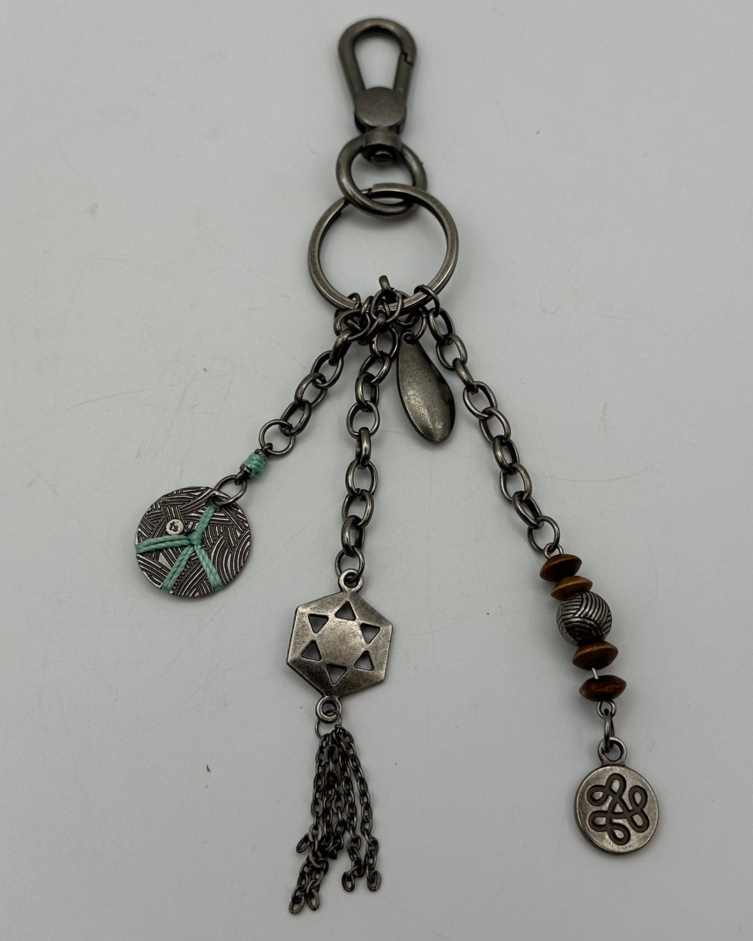 Gunmetal Chain charm Keychain