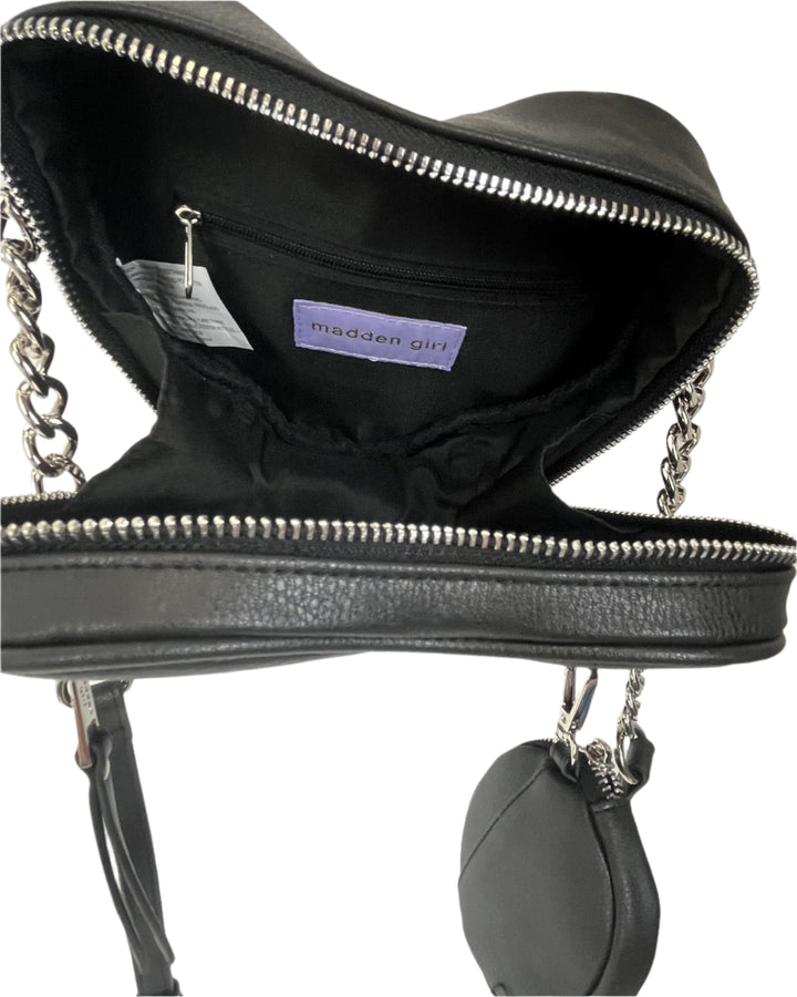 Black Heart Shaped Bag With Coin Purse