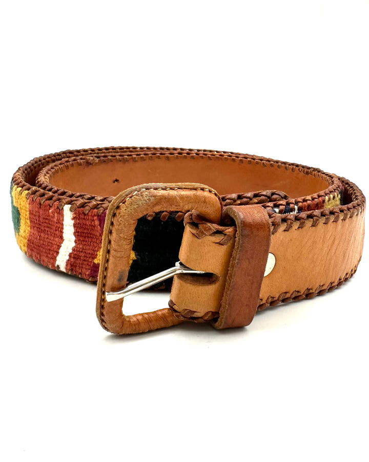 Brown Belt With Stitching