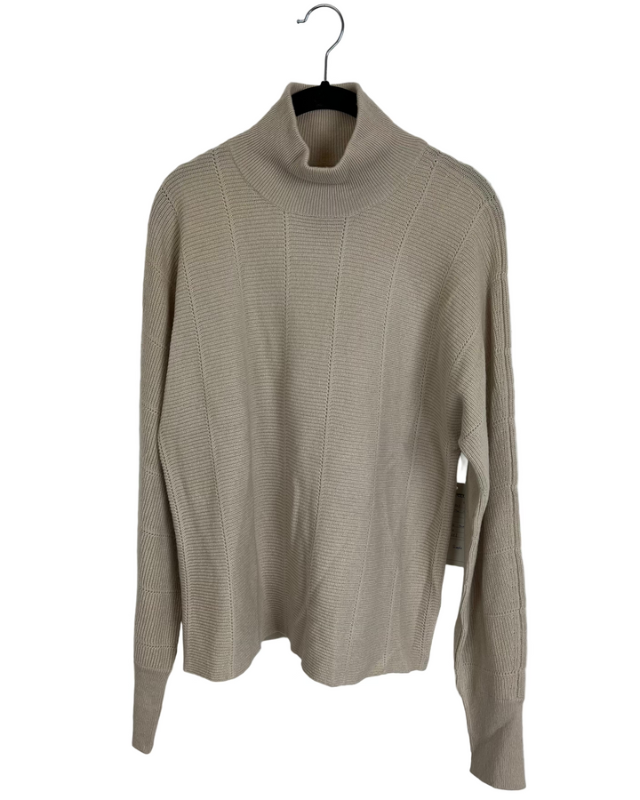 Beige Mock-neck Sweater - Size 6/8