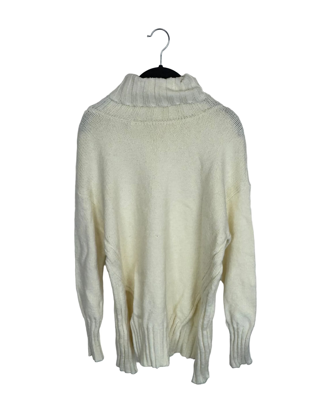 Cream Ribbed Turtleneck Sweater – Size 6/8