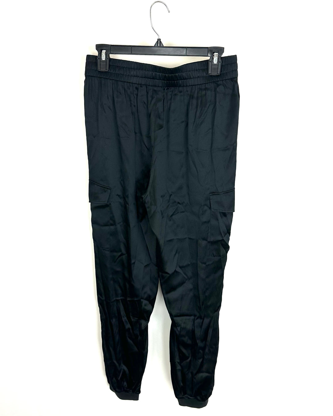 Black Wide-Leg Flowy Trousers - Size 12