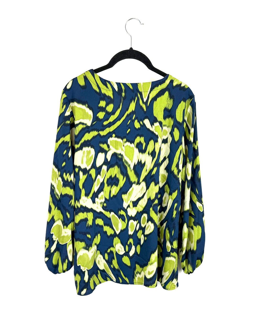 Navy Abstract Print Long Sleeve Top- Size 6/8
