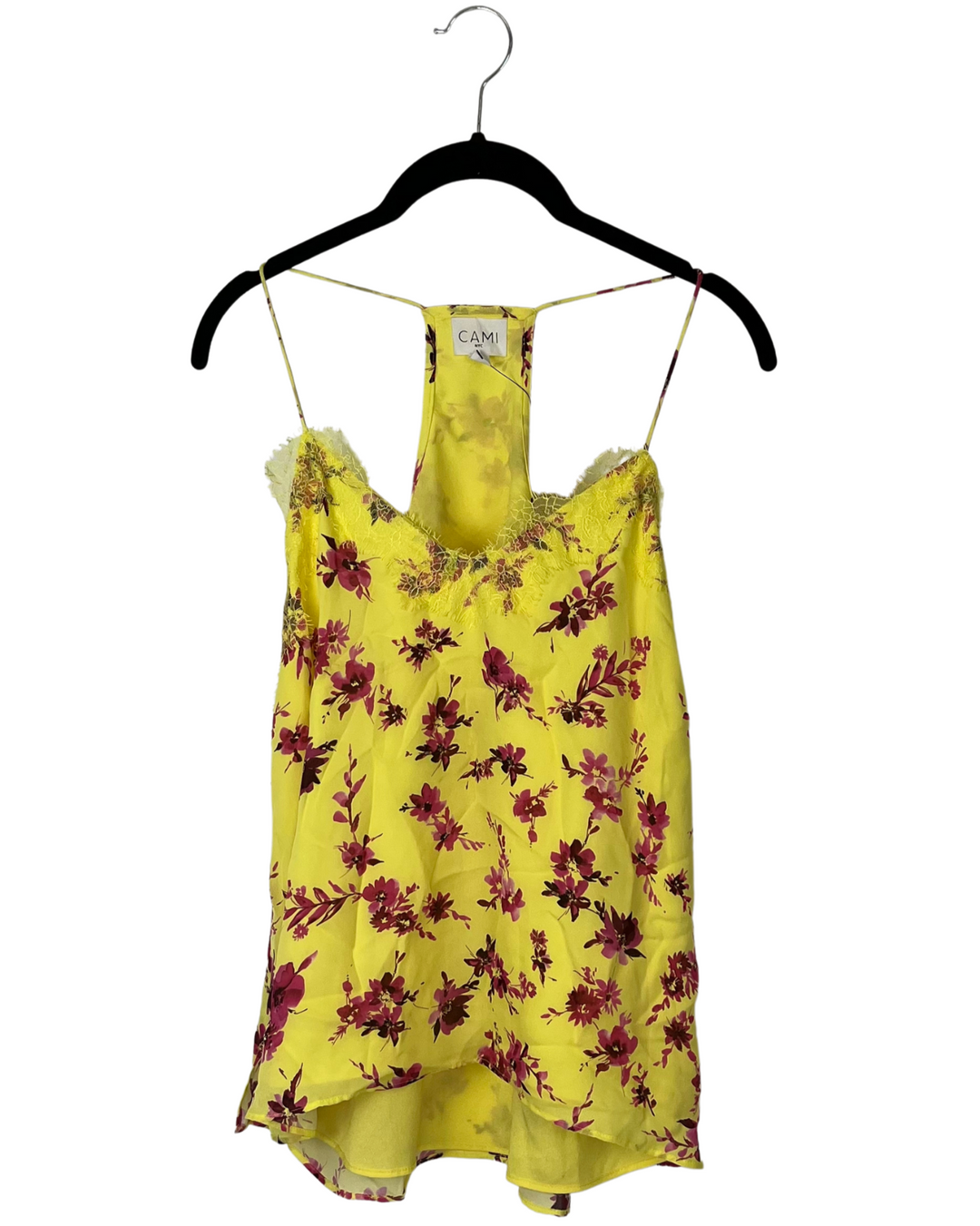 Floral Yellow Sleeveless Blouse - Size 4-6