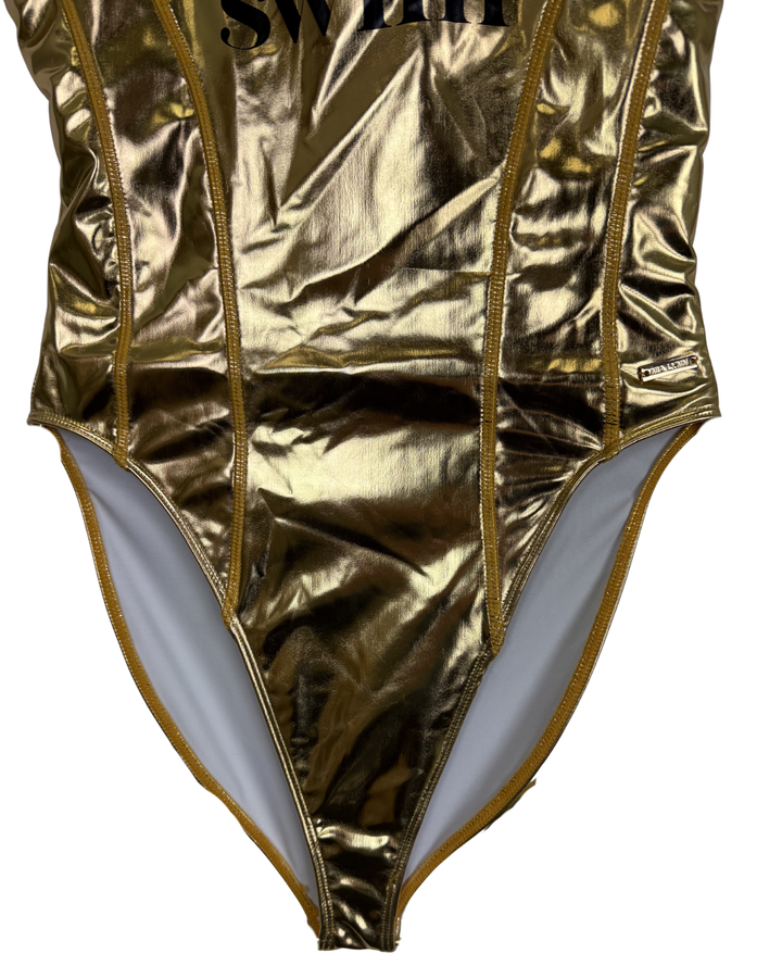 Metallic Gold One Piece Swimsuit - XS, S, M, L, XL, XXL