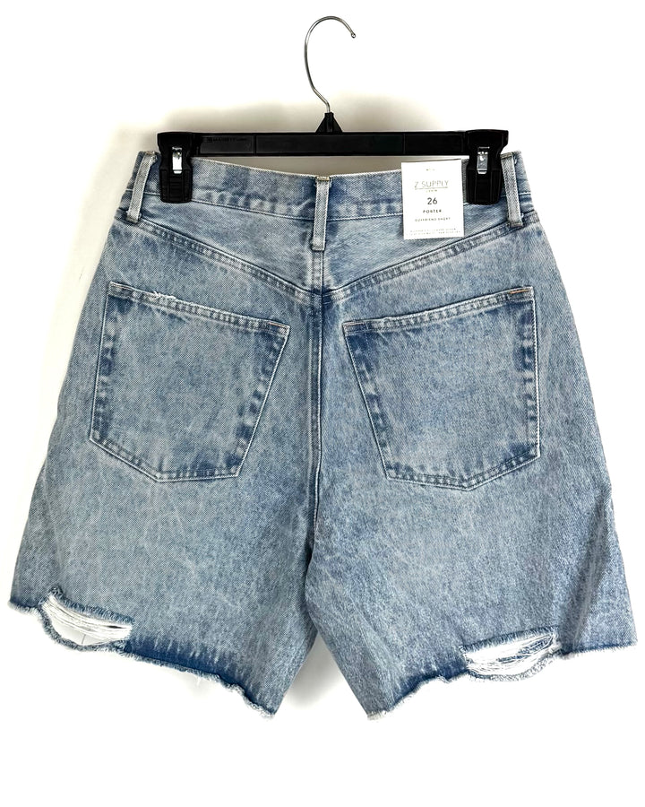 Boyfriend Denim Shorts - Size 26 Waist