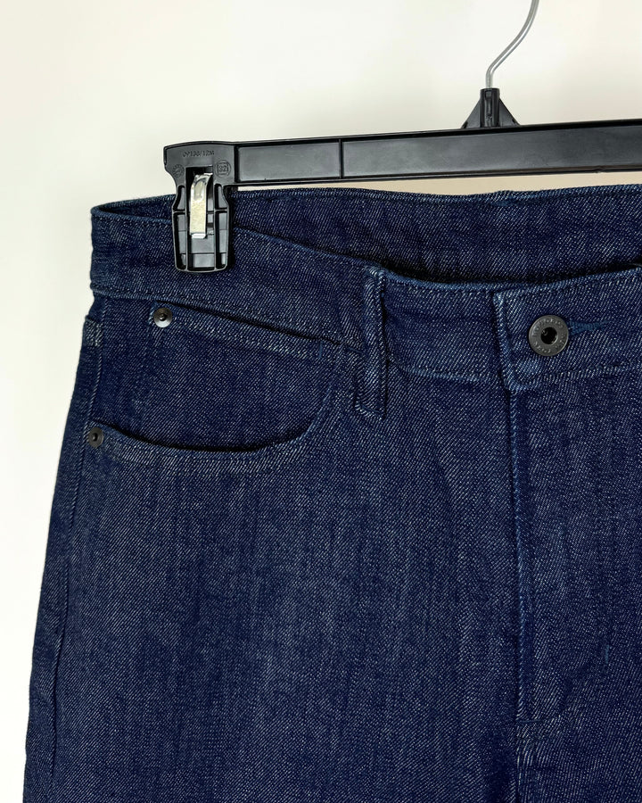 MENS Dark Blue Texture Jeans - Size 32/32