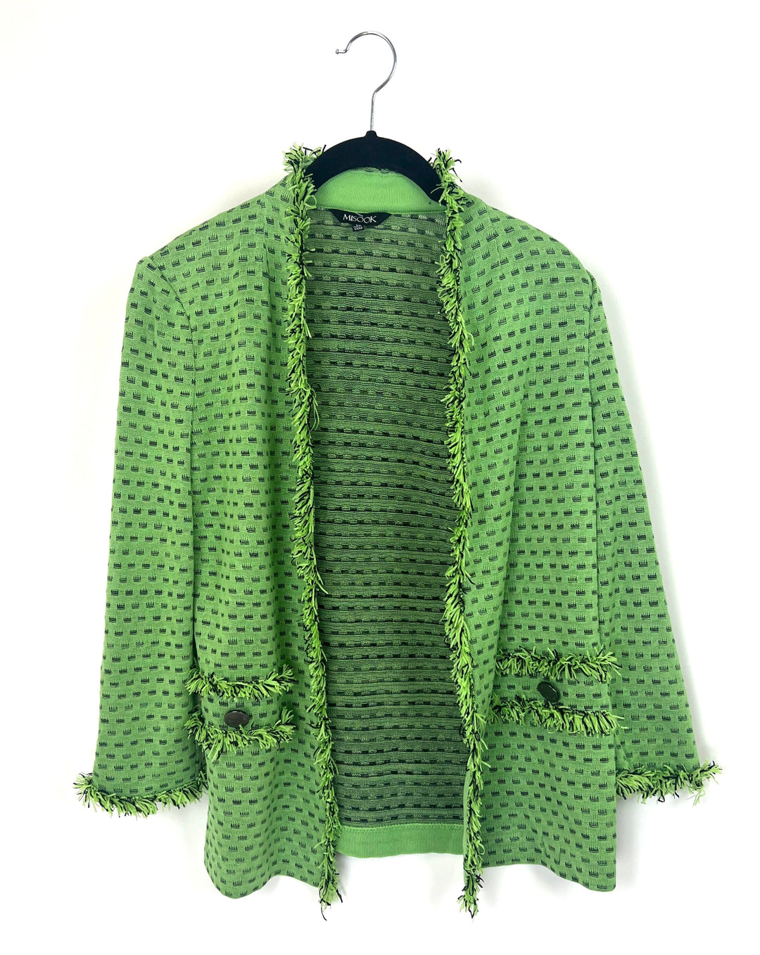 Green Frayed Cardigan - Size 2-4