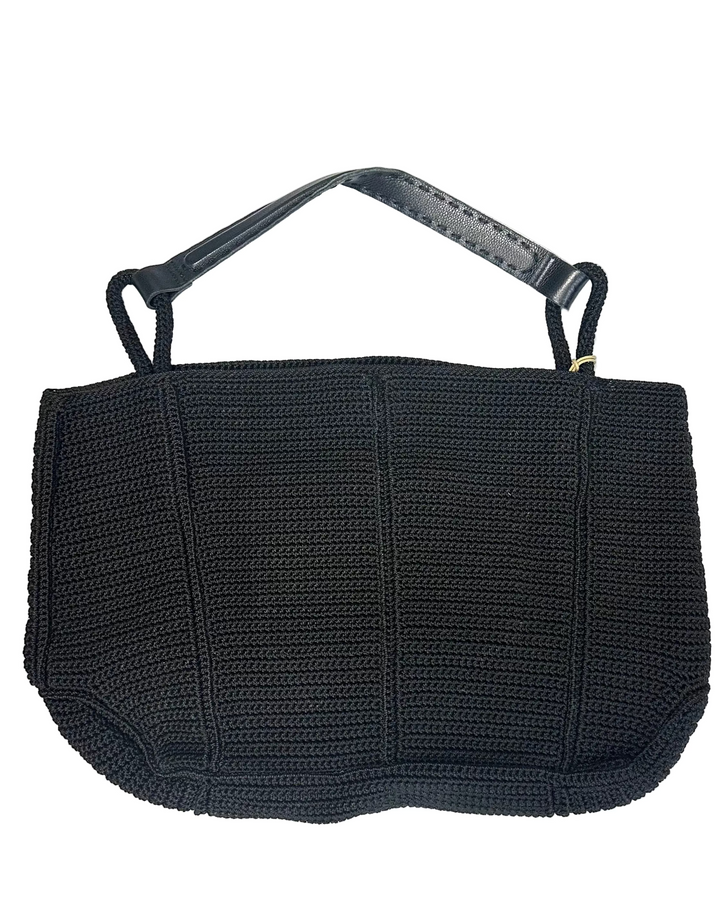 Black Crochet Tote Bag