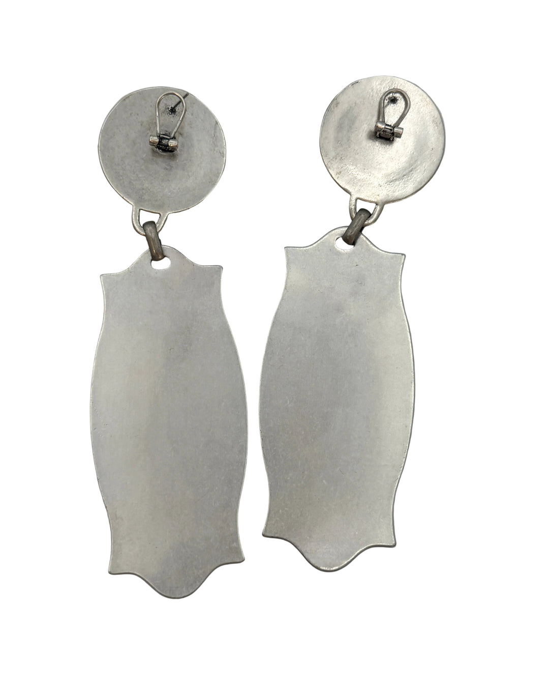 Oversized Silver Drop Earrings