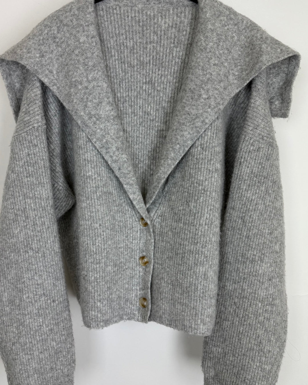 Gray Cropped Knit Sweater - Size 6/8