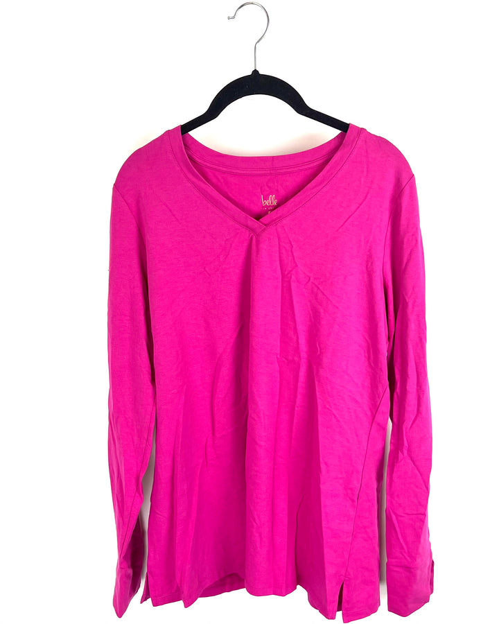 Magenta V-Neck Top- Size 6/8