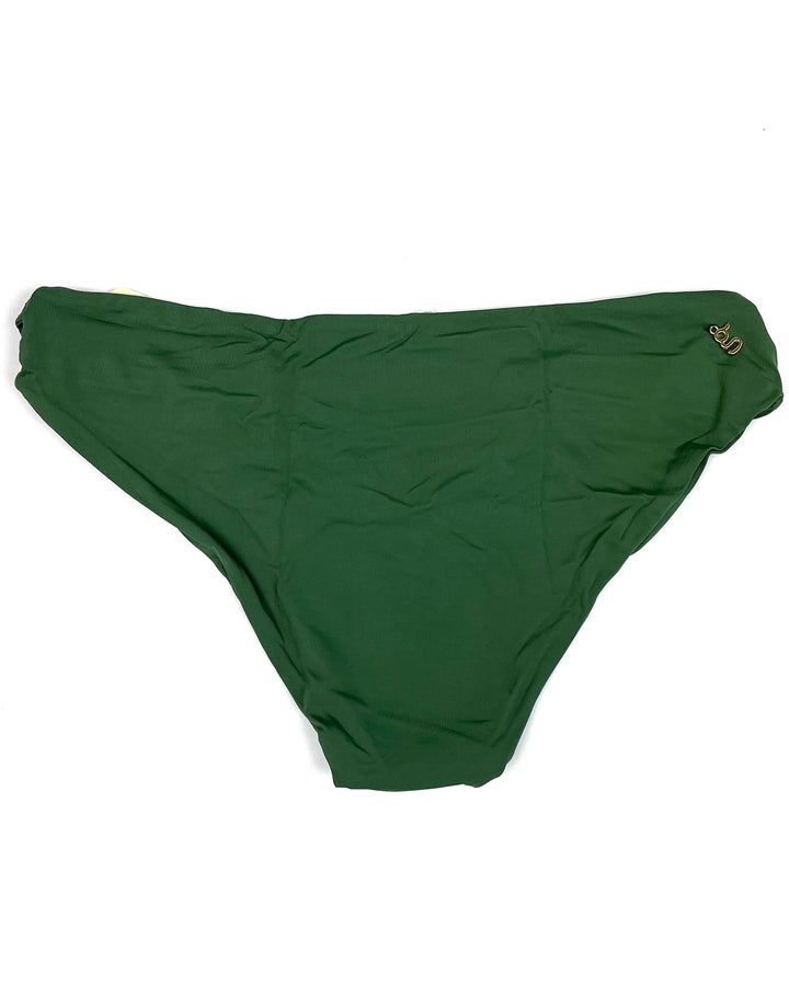 Dark Green Side Cut Out Bikini Bottom - Small