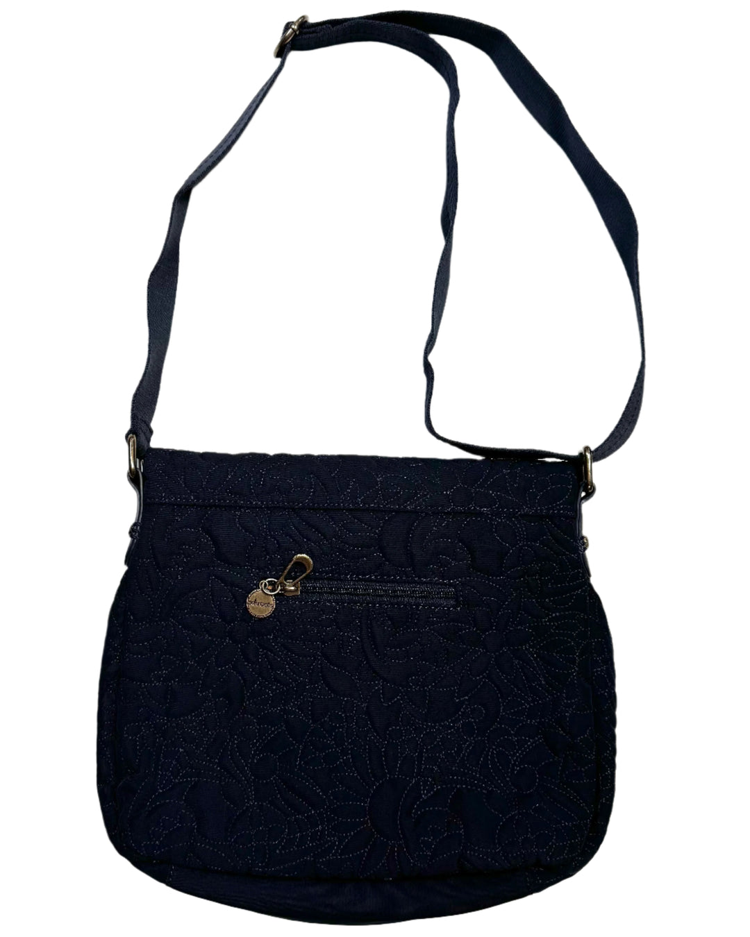 Navy Blue Floral Crossbody Bag
