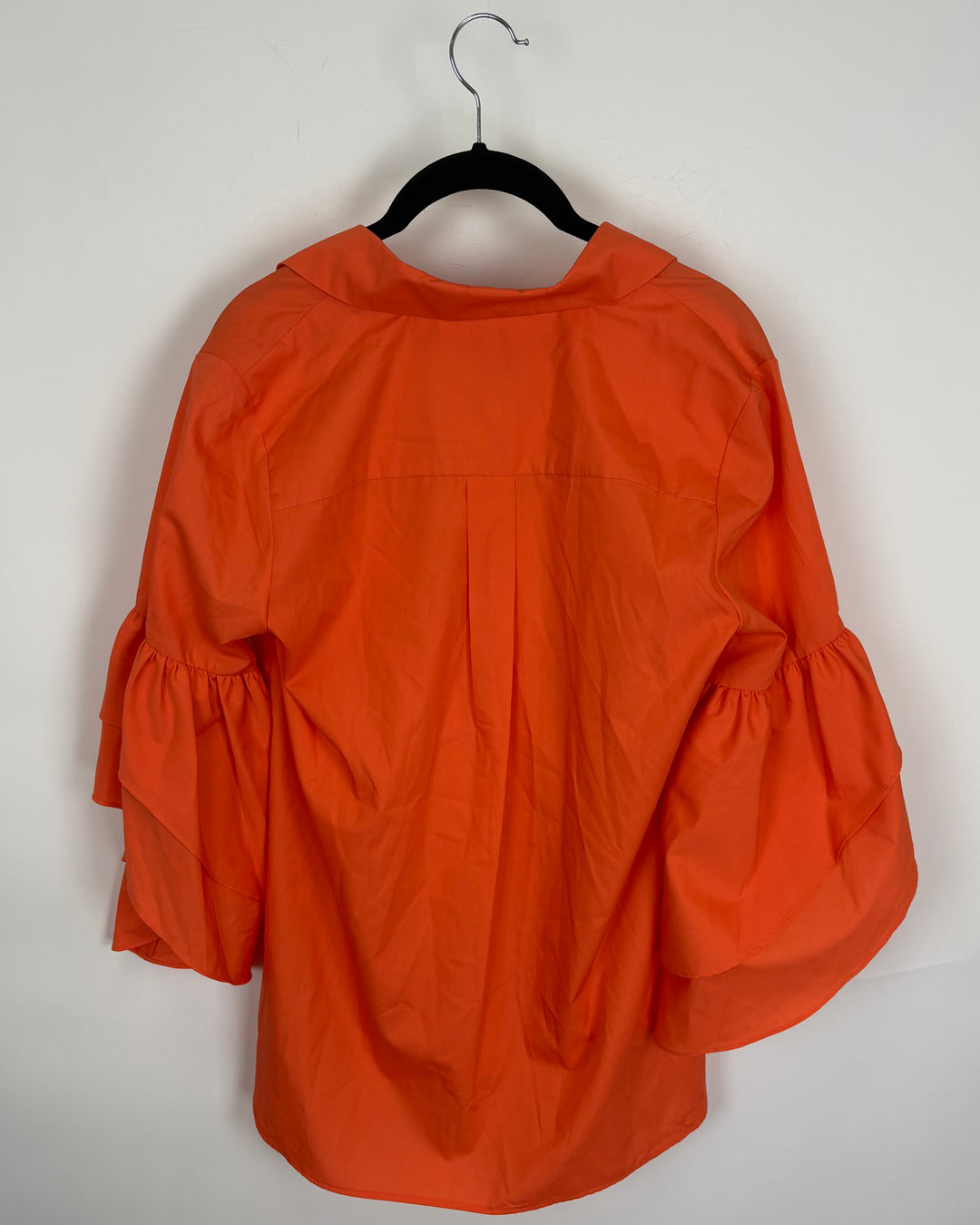 Orange Button Up Ruffle Blouse - Size 4/6