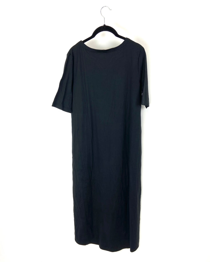 Black Short Sleeve Dress - Size 6/8