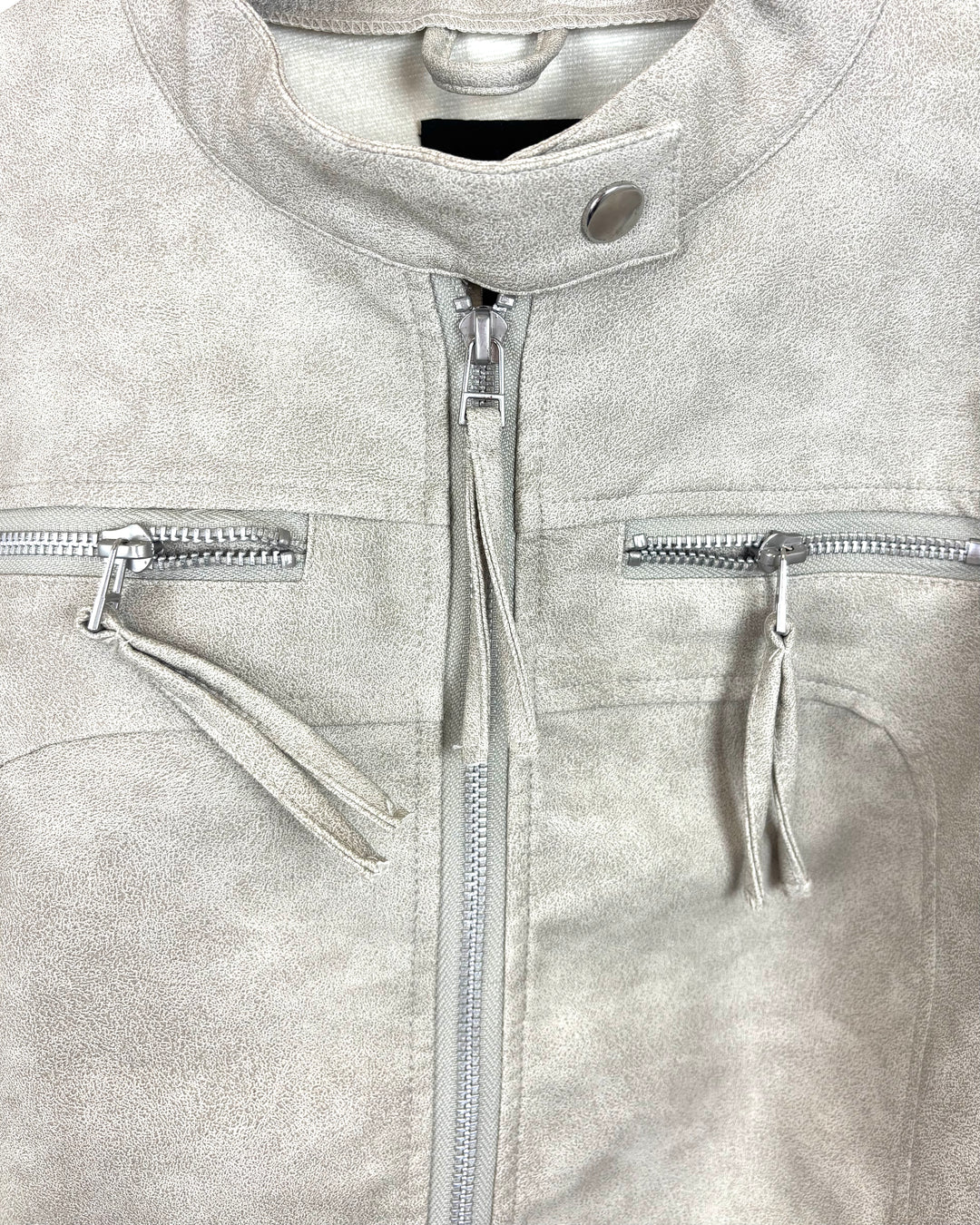 Boohoo Tan Faux Leather Jacket - Size 6