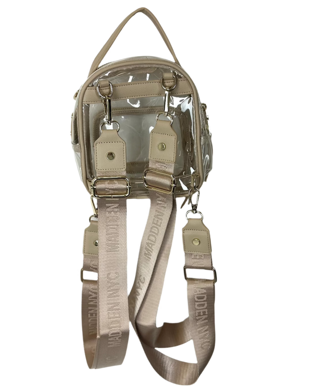 Beige Transparent Mini Backpack