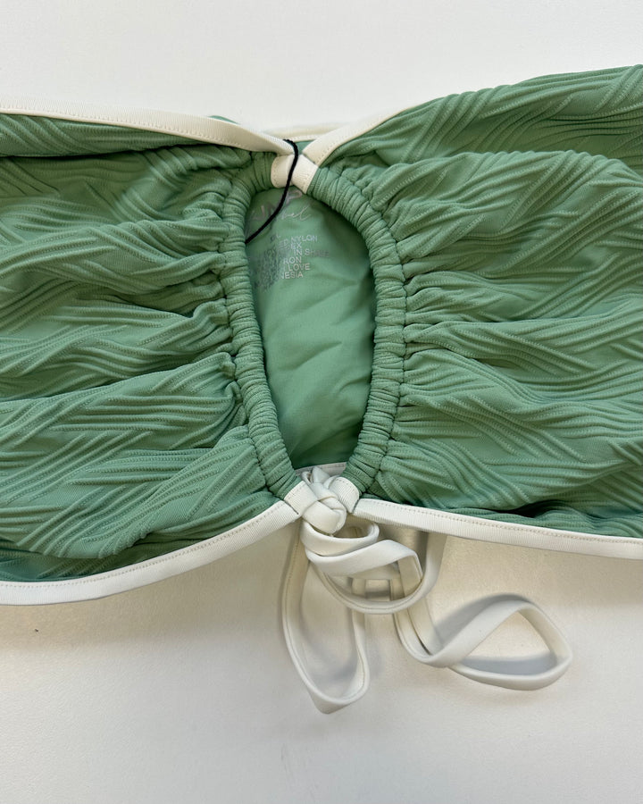 Olive Green Bandeau Bikini Top -  Extra Extra Large