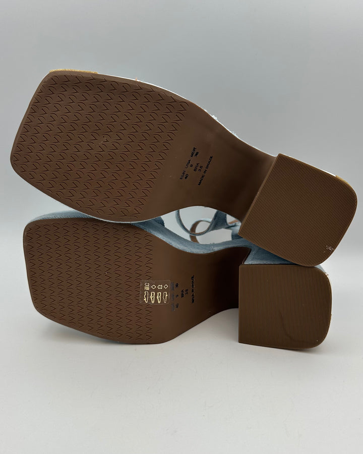 Vicenza Blue Denim Heels - Size 9