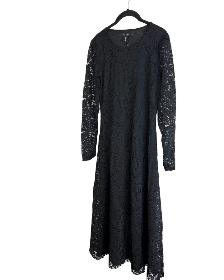 Black Long Sleeve Lace Dress - Size 2/4 and Size 4/6