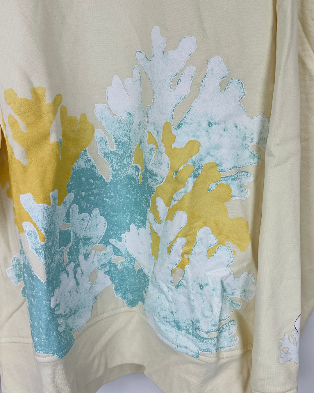 Unisex Yellow Sea Print Crewneck - Mens Medium/Women Large and Mens Extra Extra Large/Women Large