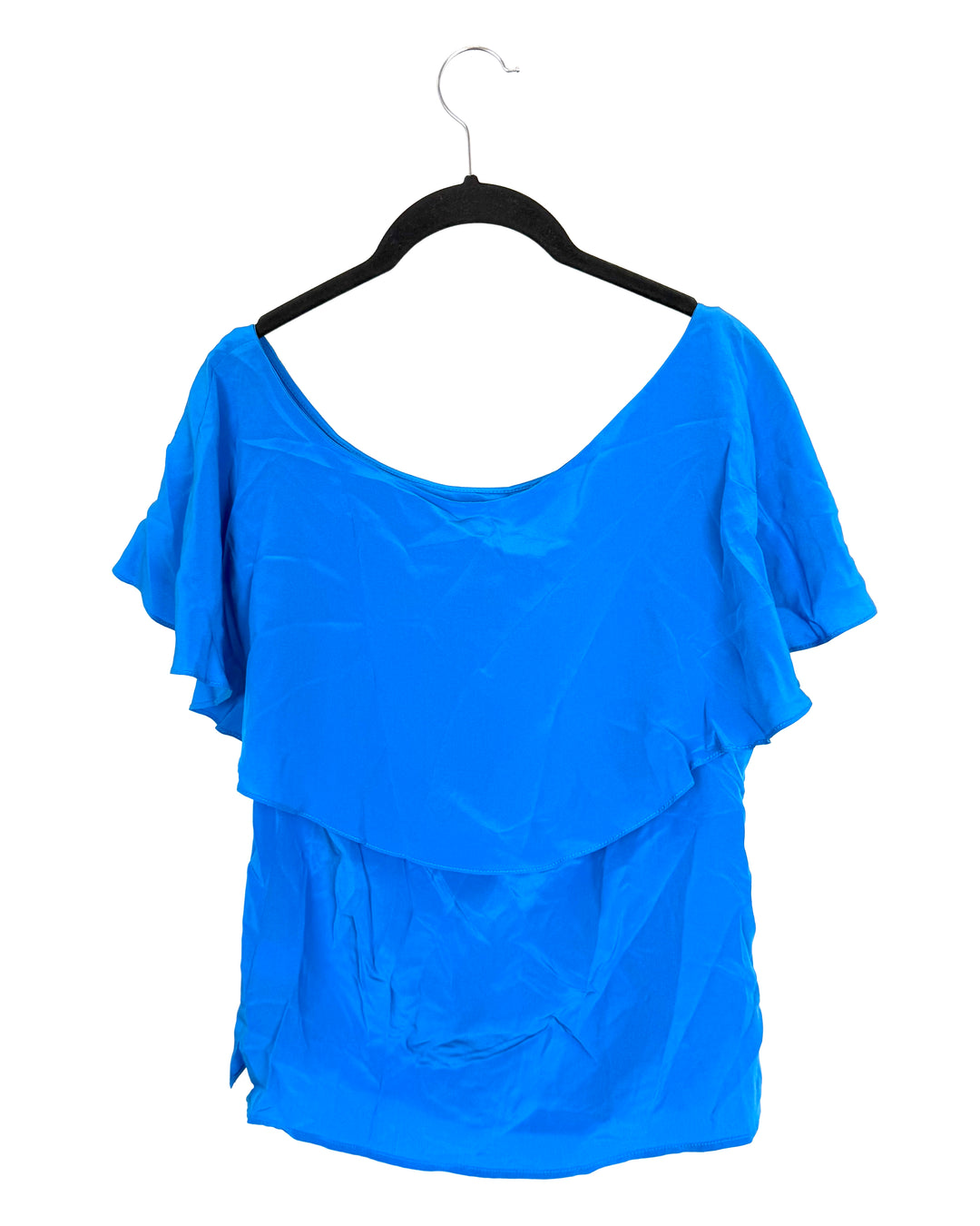 Bright Blue Short Sleeve Blouse - Size 2/4
