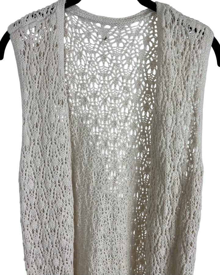 Long Sleeveless Knit Cardigan - Size 4/6