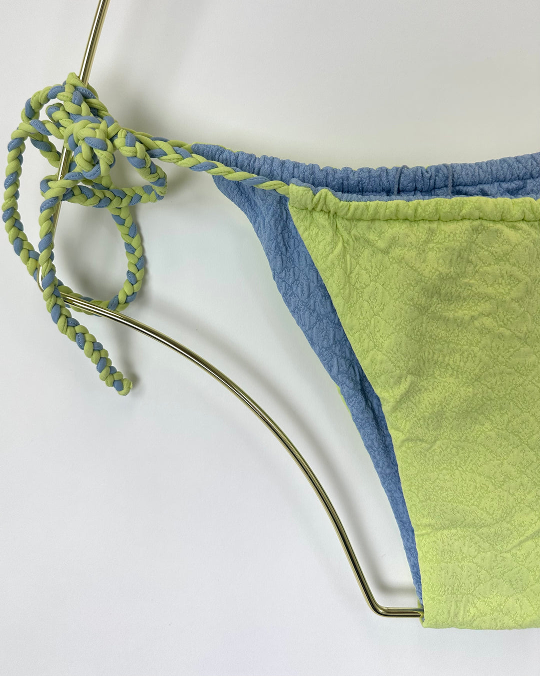 Blue and Green Ultra Cheeky Side Tie Bikini Bottoms - M, XL, XXL, XXXL