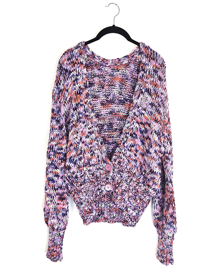 Purple, Orange and White Knit Top - Size 4/6