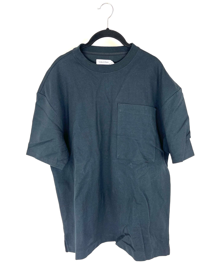 MENS Black Structured T-Shirt - Medium