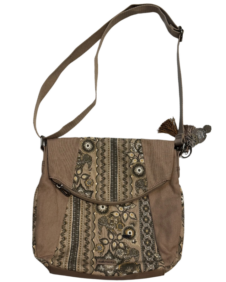 Sand Abstract Print Satchel Bag
