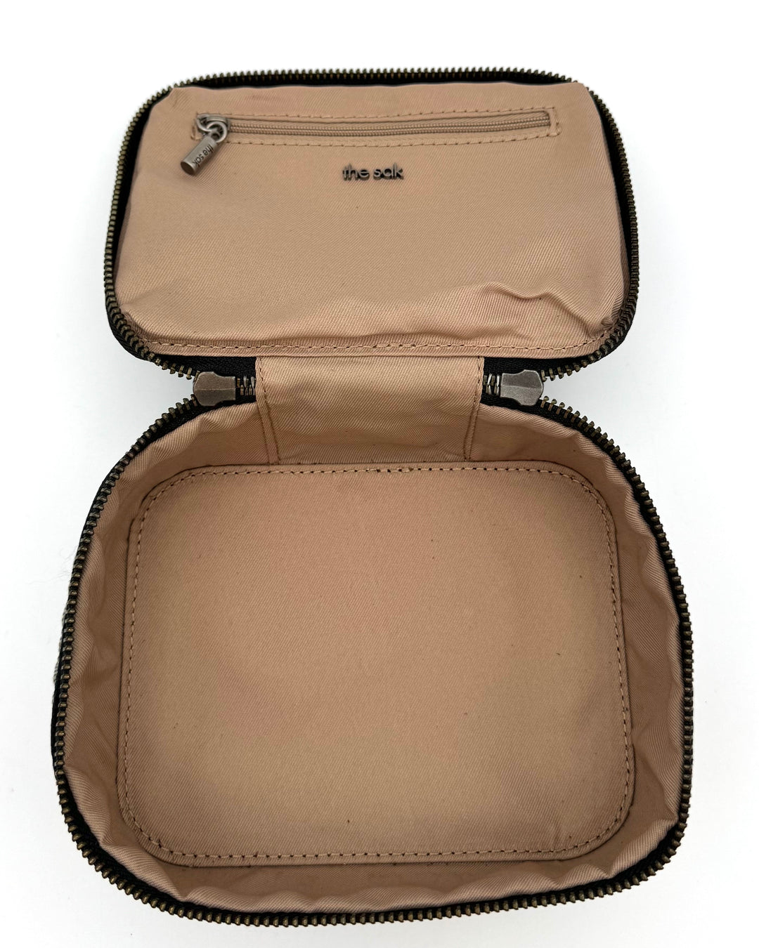 Cracked Silver Metallic Travel Case