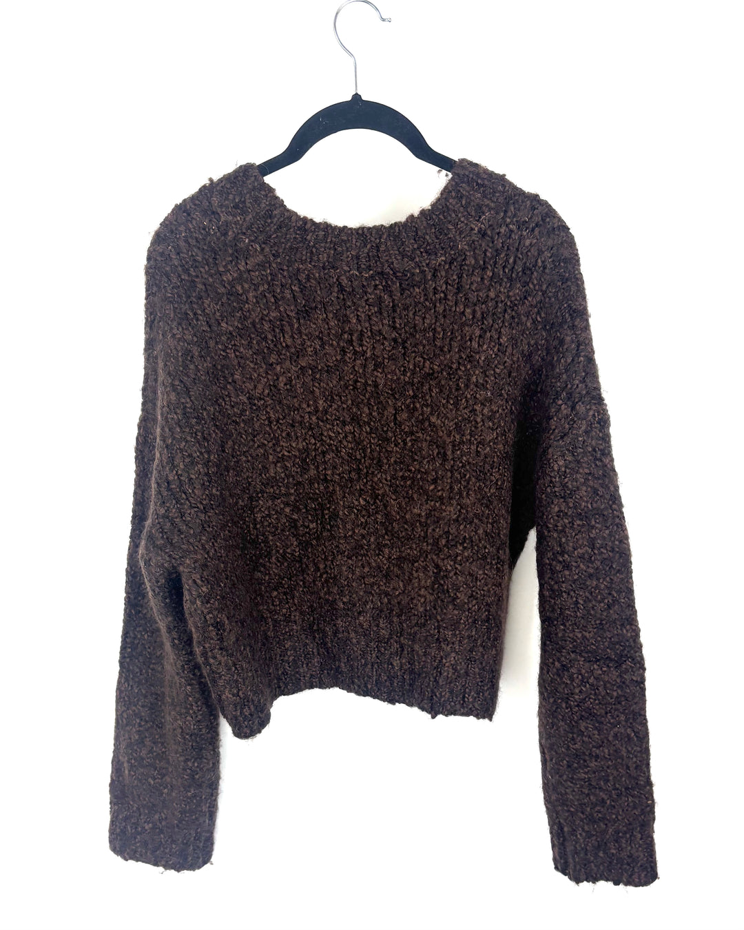 Brown Slouchy Knit Sweater - Extra Small