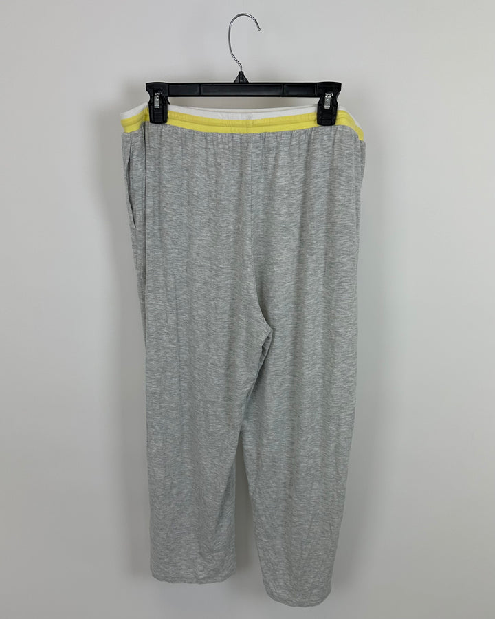 Heather Grey and Yellow Pajama Bottoms - Size 1X