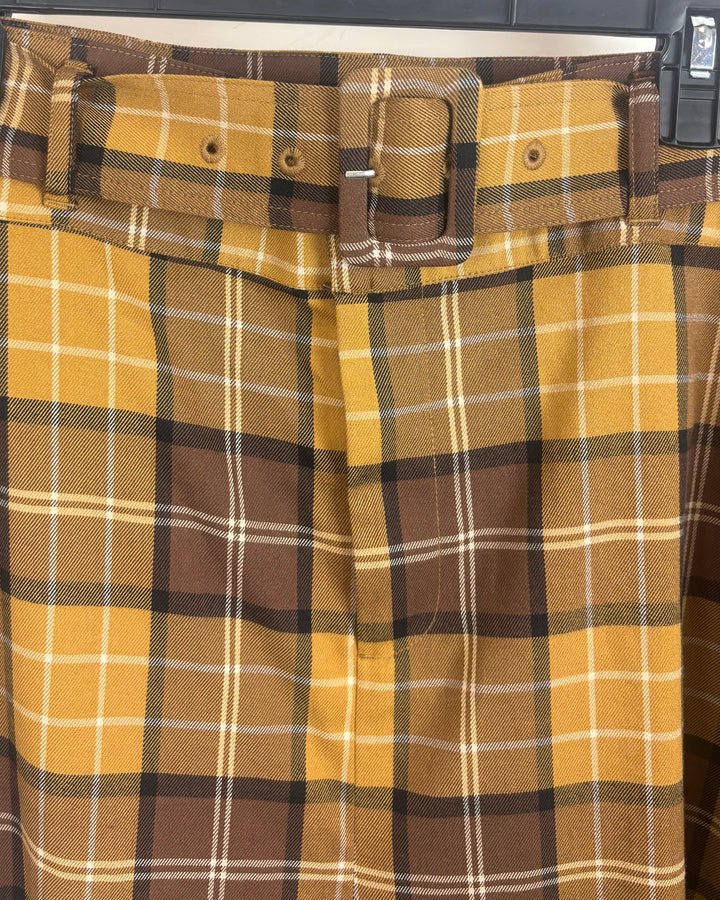 Brown Plaid Trousers - Size 18w