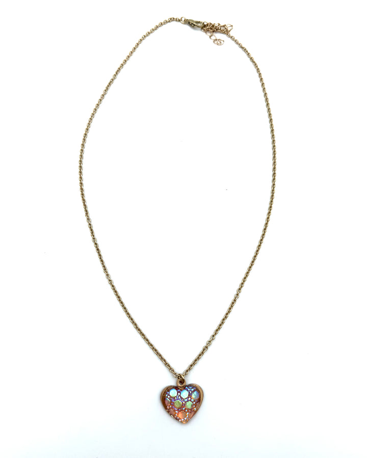 Gold Holographic Heart Necklace