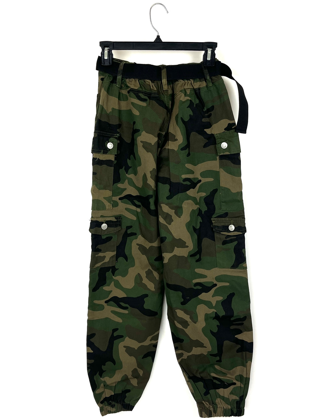 Camo Cargo Jogger with Buckle Belt - Size 4/6