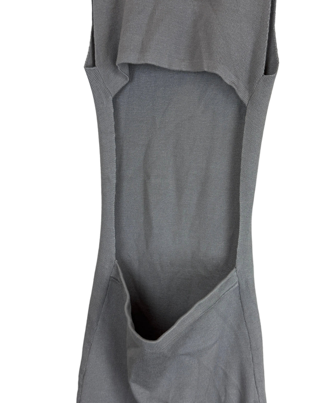Gray Open Back Fitted Maxi Dress - Size 00/0