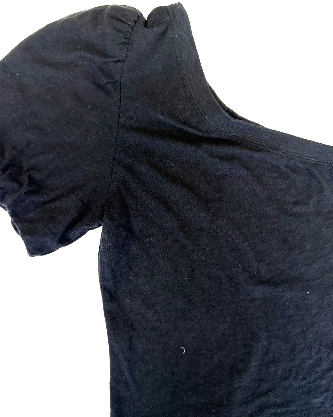 Black One Shoulder T-Shirt - Size 0/2