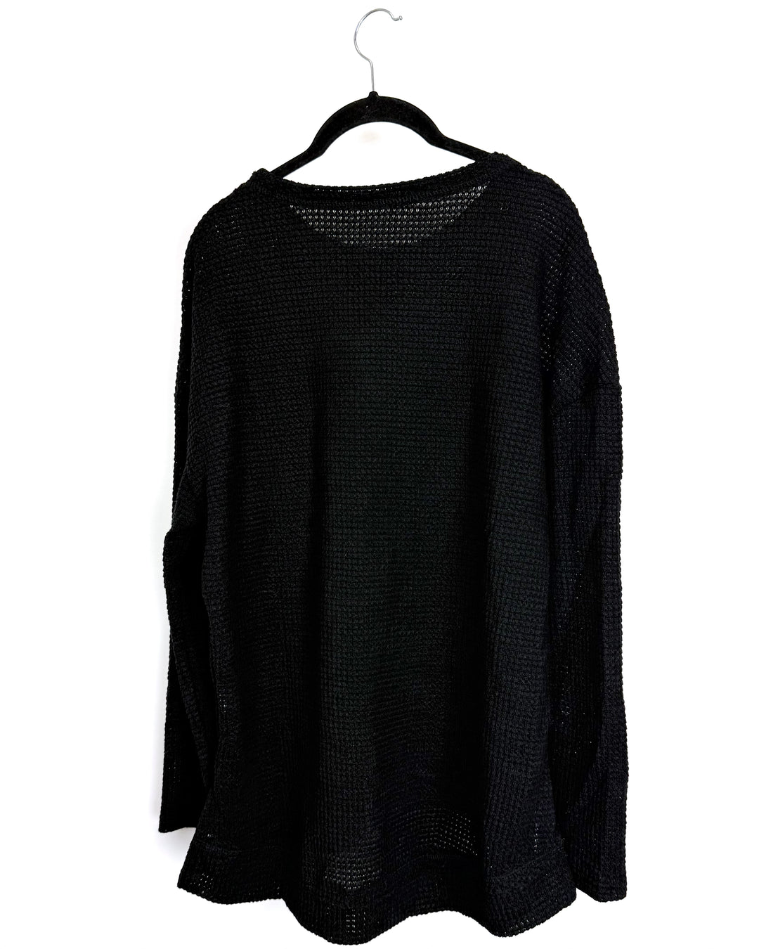 Black Waffle Knit Sweater Size 6/8