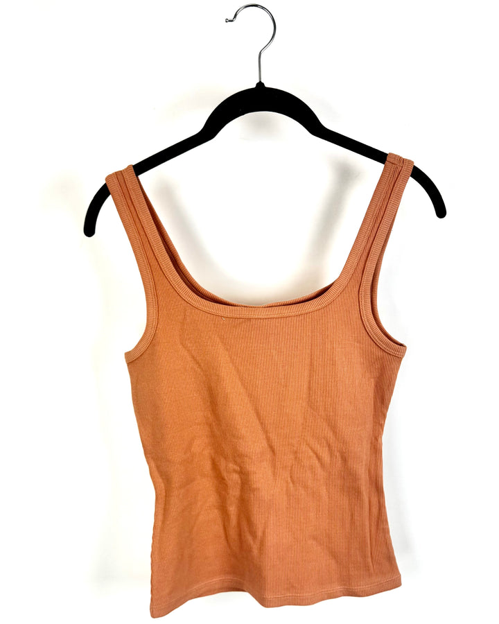 Ribbed Peach Color Tank Top - Size 0/2